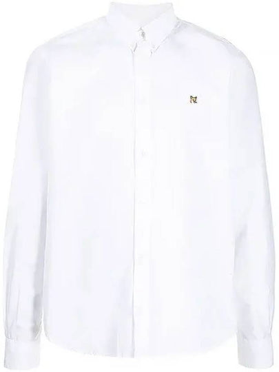 Small Fox Head Patch Classic Long Slevee Shirt White - MAISON KITSUNE - BALAAN 2