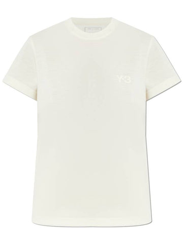 Y-3 T-shirt With Logo, Women's, Cream - Y-3 - BALAAN 1