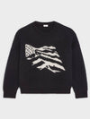 Flag Boxy Mohair Knit Top Black - CELINE - BALAAN 2