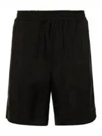 Embroidered Logo Shorts Black - MSGM - BALAAN 2