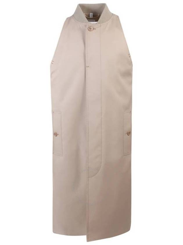 Burberry Gabardine Cotton Gabardine Sleeveless Car Coat, Brand Size 46 (US Size 36) - BURBERRY - BALAAN 1