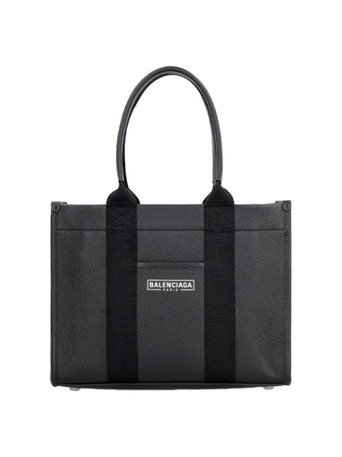 Hardware Medium Grain Calfskin Tote Bag Black - BALENCIAGA - BALAAN 1