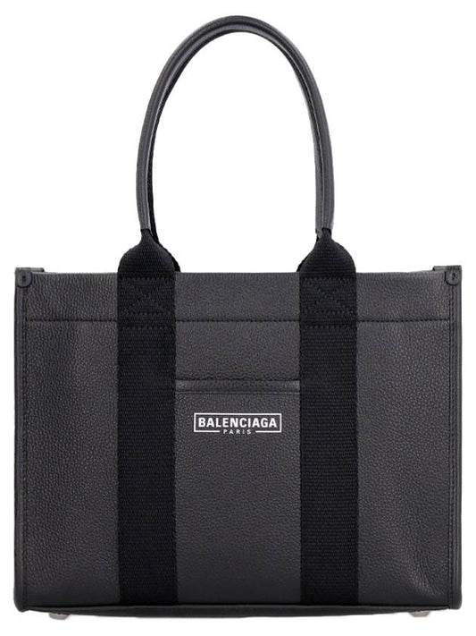 Grain Calfskin Hardware Medium Tote Bag Black - BALENCIAGA - BALAAN.