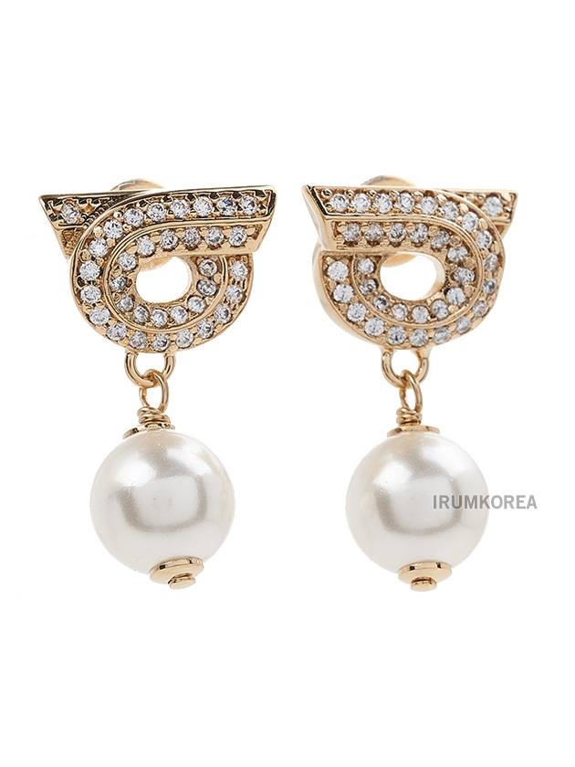 Ferragamo Women s Gancini Earrings 76 0781 EAR GSTR PORO PERLA 0776604 - SALVATORE FERRAGAMO - BALAAN 3