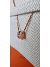 Mini Pop H Pendant Rose Gold & Marron Glace - HERMES - BALAAN 4