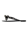 Women's Rockstud Ribbon Flip Flops Black - VALENTINO - BALAAN 1