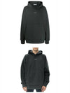 Logo Print Oversized Fit Hoodie Black - ACNE STUDIOS - BALAAN 5