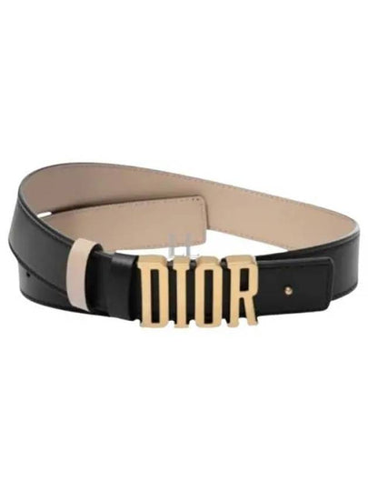 D Fence 30MM Smooth Calfskin Reversible Belt Black - DIOR - BALAAN 2