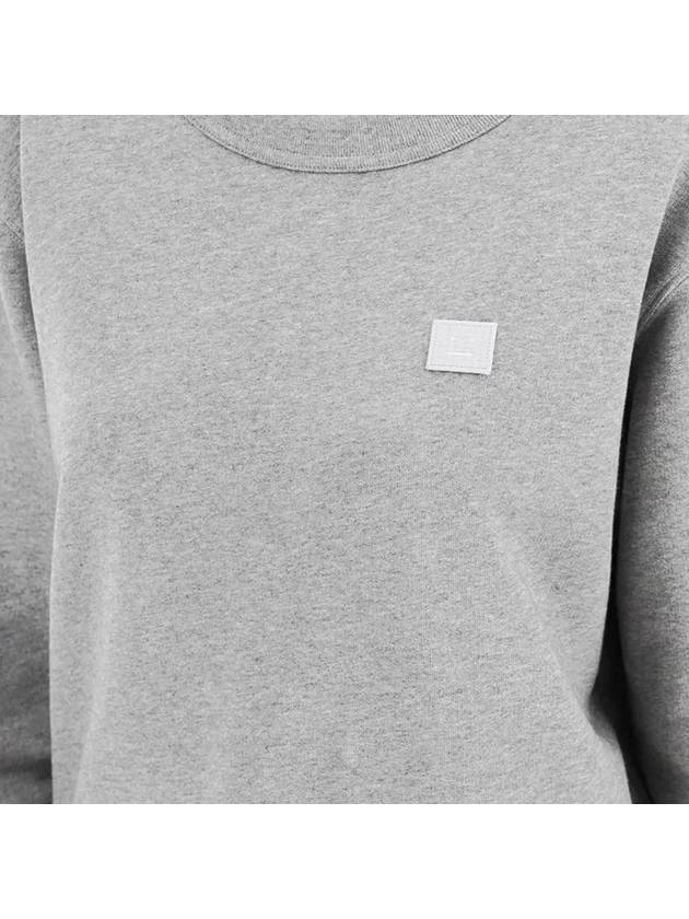 Face Patch Sweatshirt Light Grey Melange - ACNE STUDIOS - BALAAN 5