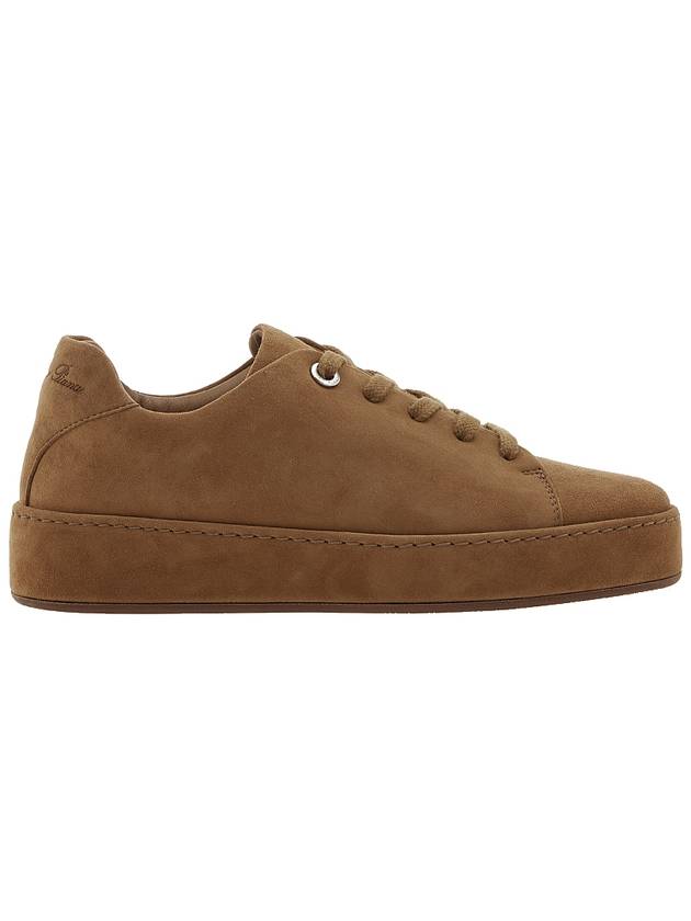 Women's Nuage Suede Goat Skin Low Top Sneakers Brown - LORO PIANA - BALAAN 3