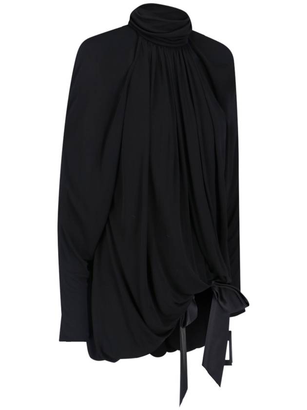 23 fw Drape Jersey Dress 744258Y6H331000 B0020499023 - SAINT LAURENT - BALAAN 3