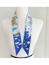 Sur Mon Nuage Twilly Scarf Blue - HERMES - BALAAN 5