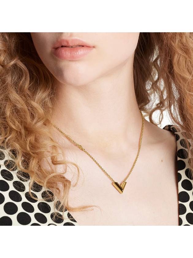 Essential V Necklace Gold - LOUIS VUITTON - BALAAN 6