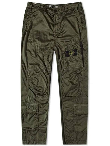 Waffen Nylon Satin Raso Track Pants Khaki - STONE ISLAND - BALAAN 1