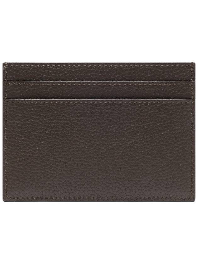 Casandre Small Grain Leather Card Wallet Dark Khaki - SAINT LAURENT - BALAAN 5