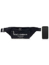 Logo Rubberized Nylon Small Belt Bag Black - DOLCE&GABBANA - BALAAN 7