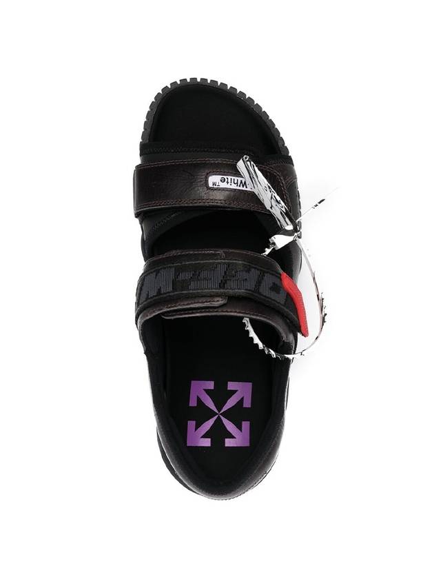 men's odd sea logo strap sandals black - OFF WHITE - BALAAN.