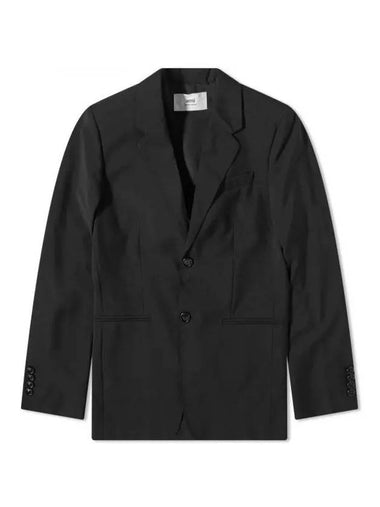 Two Button Blazer Jacket Black - AMI - BALAAN 1