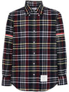 Tartan Check Flannel Shirt MWL301OF0659 - THOM BROWNE - BALAAN 1