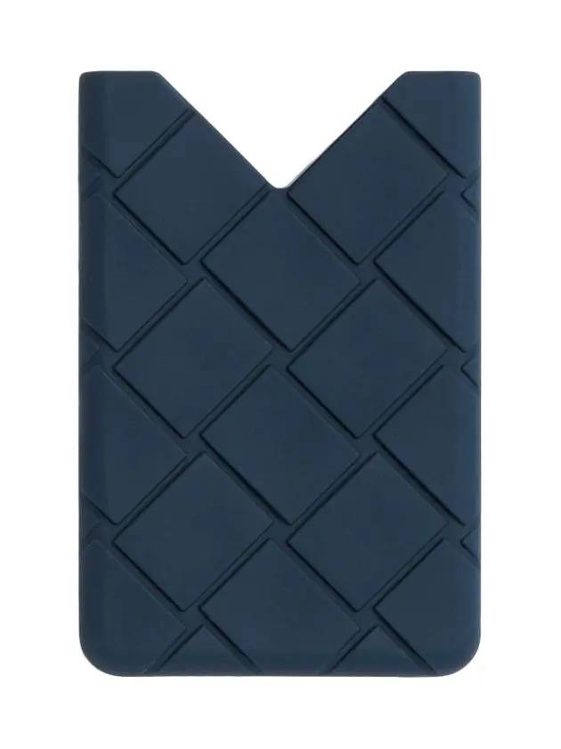 Intrecciato Silicone Card Wallet Deep Blue - BOTTEGA VENETA - BALAAN 4