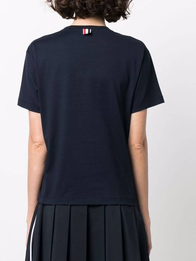 Midweight Jersey Boxy Pocket Short Sleeve T-Shirt Navy - THOM BROWNE - BALAAN 5