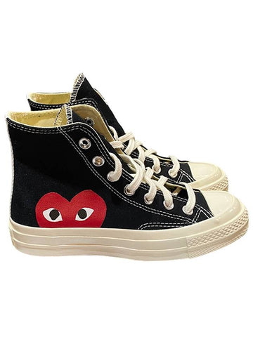 Heart Chuck Taylor Converse High Top Sneakers Black P1K112 1 150204C - COMME DES GARCONS PLAY - BALAAN 1