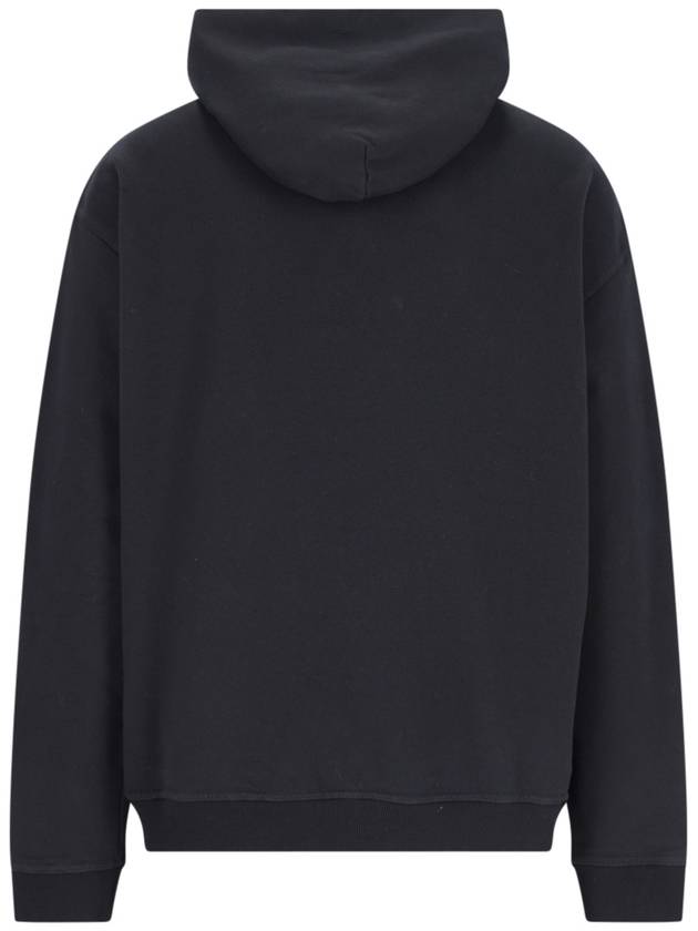 Riverse Embroidered Logo Hoodie Black - MAISON MARGIELA - BALAAN 3