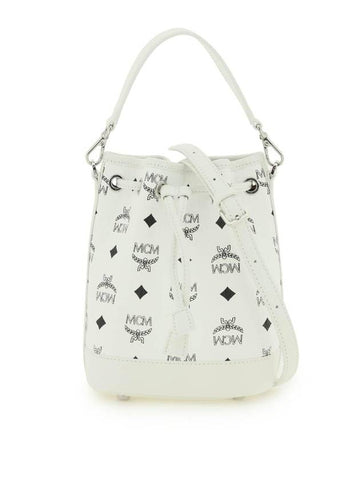 Women's DESSAU Mini Bucket Bag White - MCM - BALAAN 1