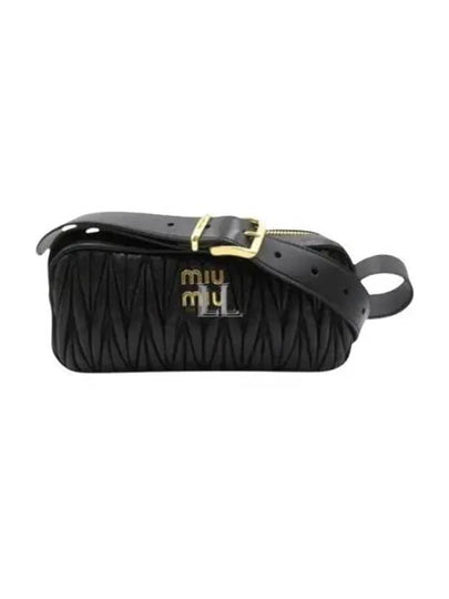 Matelasse Leather Belt Bag Black - MIU MIU - BALAAN 2