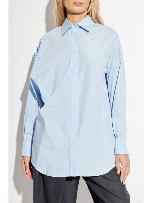 Loewe Cotton Shirt, Women's, Light Blue - LOEWE - BALAAN 3