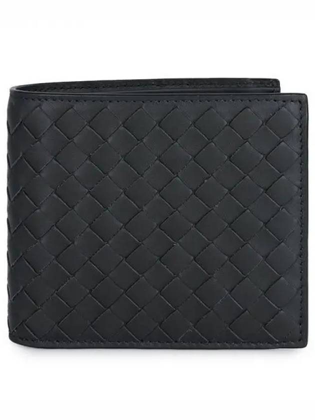 Intrecciato Weaving Half Wallet Dark Grey - BOTTEGA VENETA - BALAAN 2