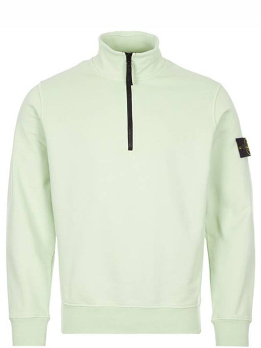 Wappen Patch Half Zip-up Sweatshirt Green - STONE ISLAND - BALAAN 2