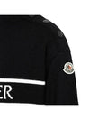 Women's logo line neck button knit black 9F000 11 M1131 999 - MONCLER - BALAAN 4