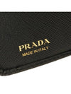 Saffiano Tri-Fold Leather Half Wallet Black - PRADA - BALAAN 7