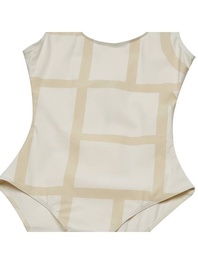 Monogram One-Piece Swimsuit Sand - TOTEME - BALAAN 6