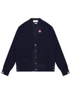 Men's Jersey Stitch V-Neck Cardigan Navy - THOM BROWNE - BALAAN 2