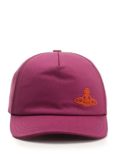 Embroidered ORB Logo Classic Ball Cap Purple - VIVIENNE WESTWOOD - BALAAN 1