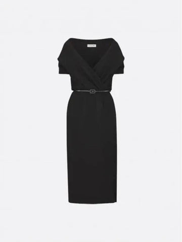 Wrap midi dress 441R03A1486 X9000 - DIOR - BALAAN 1