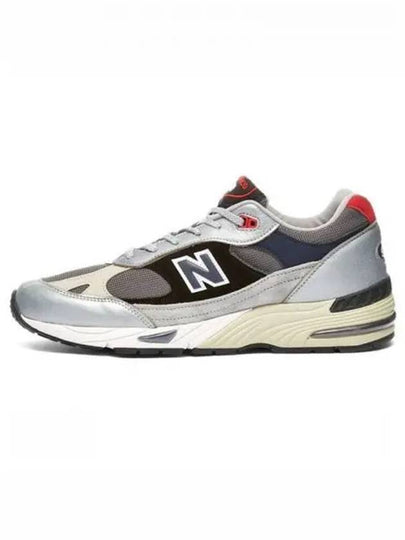 991 Low Top Sneakers Silver Black Red - NEW BALANCE - BALAAN 2