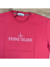 Stitches Two Embroidery Short Sleeve T-Shirt Cyclamen - STONE ISLAND - BALAAN 3