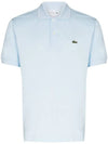 Men's Logo Classic Fit Cotton Short Sleeve Polo Shirt Sky Blue - LACOSTE - BALAAN.