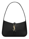 LE 5A 7 Small Smooth Leather Hobo Shoulder Bag Black - SAINT LAURENT - BALAAN 2