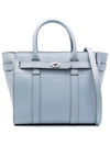 Bayswater Zipped Mini Tote Bag Blue - MULBERRY - BALAAN 1