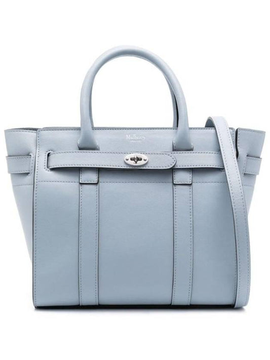 Bayswater Zipped Mini Tote Bag Blue - MULBERRY - BALAAN 1