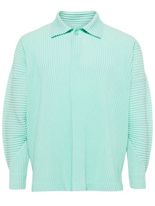 Homme Pliss? Polo T-Shirt HP46JM10260 Green - ISSEY MIYAKE - BALAAN 2