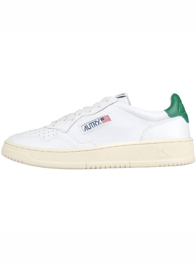 Medalist Green Tab Leather Low Top Sneakers White - AUTRY - BALAAN 4