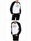 Logo drawstring sweatshirt black white - BALMAIN - BALAAN 3