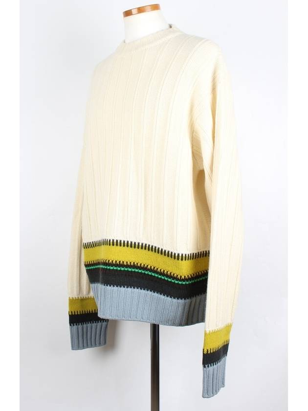 Color combination detail cashmere knit sweater XL - HERMES - BALAAN 2