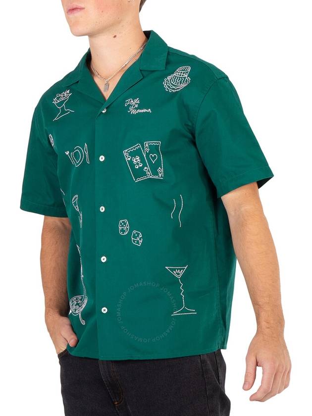 Drole De Monsieur Forest Green La Chemise Brodee Shirt, Size Medium - DROLE DE MONSIEUR - BALAAN 2