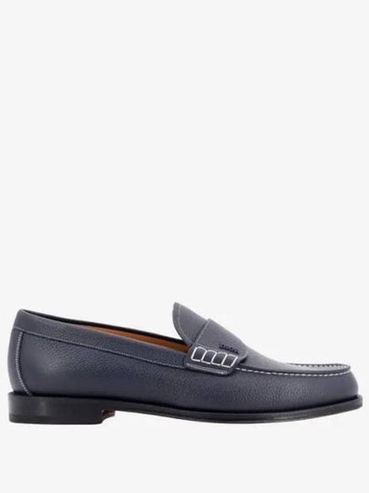 Granville Grained Calfskin Loafers Navy - DIOR - BALAAN 2